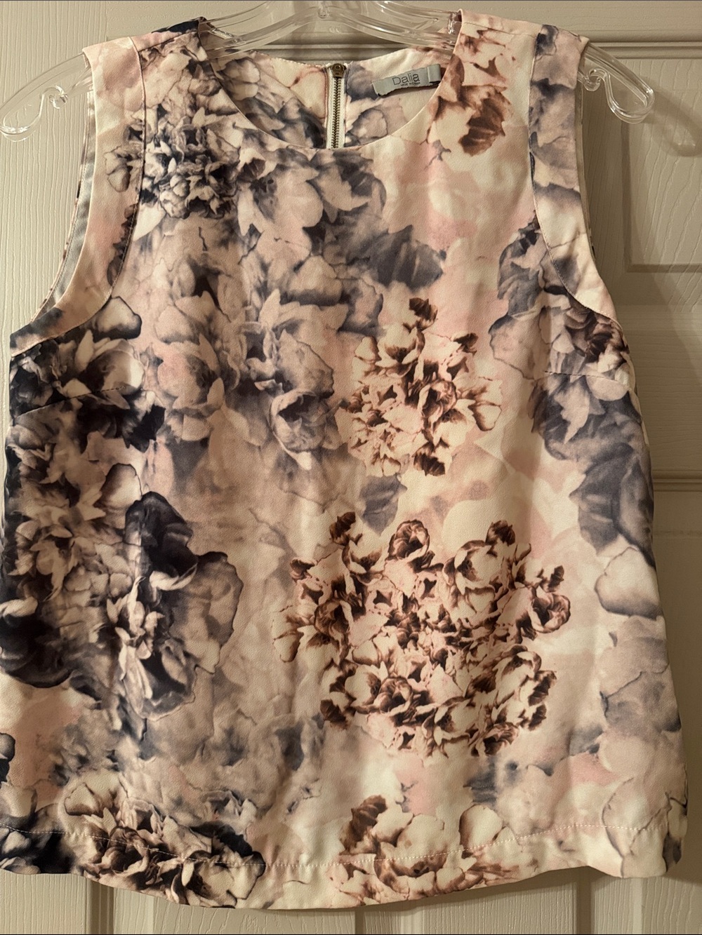 Dalia Floral Sleeveless Camisole - Pink, Gray, Brown